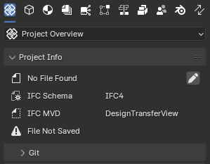 Project Info when IFC project is created but IFC file is not saved